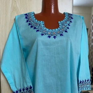 Chickankari Dress for Women – Blue